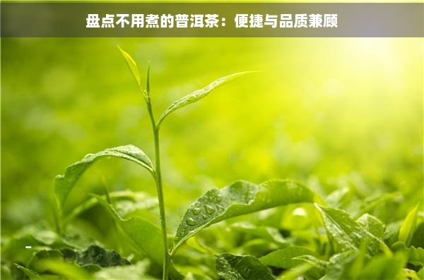 盘点不用煮的普洱茶：便捷与品质兼顾